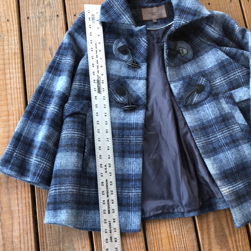 Blue Plaid Swing Jacket-Small - Picture 9 of 11